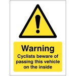 Cyclists Beware of Passing this Vehicle On the Inside