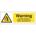 Warning - Arc Flash and Shock Hazard De-energize unit Before Removing Cover