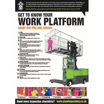 Forklift Work Platform Inspection - Poster