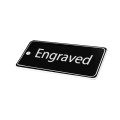 Key Fob - Black with White Text - Rectangle