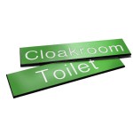 Engraved Sign with Adhesive Back - Green