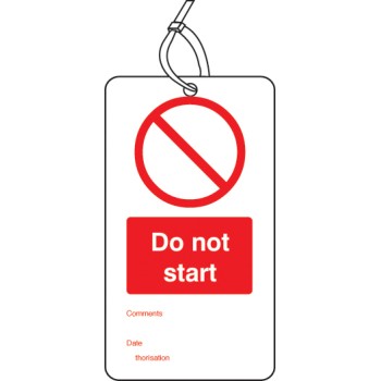 Do Not Start - Double Sided Tags (Pack of 10)