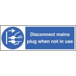 Disconnect Mains Plug When Not in Use