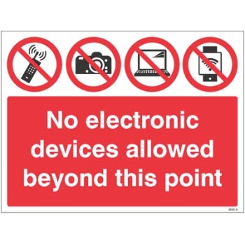 No Electronic Devices Allowed Beyond this Point 