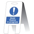 Quiet Exams in Progress - Lightweight Self Standing Sign