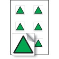 Green Triangle Vibration Labels (Sheet of 6)