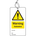 Warning - Asbestos - Double Sided Safety Tag (Pack of 10)