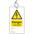 Danger - Live Wires - Double Sided Safety Tag