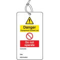 Lockout Tag - Danger - Equipment Locked Out Do Not Operate - 80 x 150mm (Pack of 10)