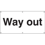 Way Out - Banner with Eyelets