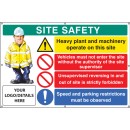 Site Safety - Heavy Plant - Vehicle Entry - No Unsupervised Reversing - Speed / Parking Restrictions