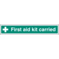 First Aid Kit Carried - Window Sticker