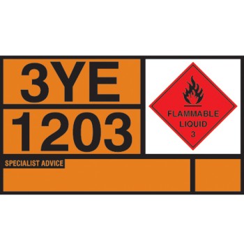 Petrol - Self Adhesive Vinyl Hazchem Placard