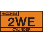 2WE Cylinder Storage Placard - Self Adhesive Vinyl