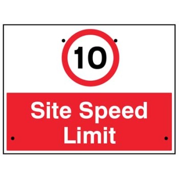 Re-Flex Sign - 10mph Site Speed Limit