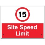 Re-Flex Sign - 15mph Site Speed Limit