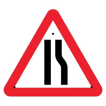 Re-Flex Sign - Road Narrowing Right