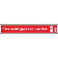 Fire Extinguisher Carried - Window Sticker