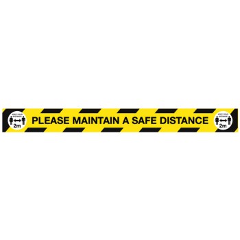 Maintain a Safe Distance Floor Graphic - 2m