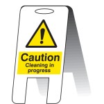 Caution - Cleaning in Progress - Lightweight Self Standing Sign