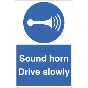 Sound Horn Drive Slowly - Floor Graphic