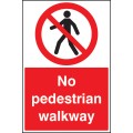 No Pedestrian Walkway - Floor Graphic