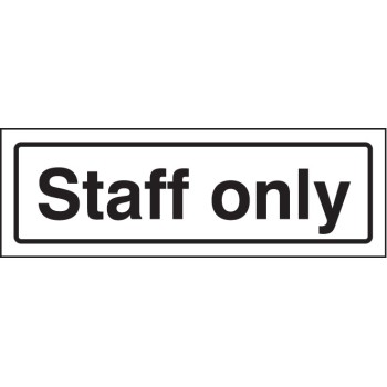 Staff Only - Acrylic Visual Impact Sign - Stand-off Locators