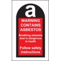 Contains Asbestos Labels (Roll of 100)