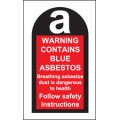 Contains Blue Asbestos Labels (Roll of 100)