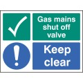 Gas Mains Shut Off Valve Keep Clear