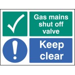 Gas Mains Shut Off Valve Keep Clear