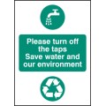 Please Turn Off the Taps - Self Adhesive Vinyl Water and Environment