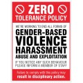 Zero Tolerance Policy - Gender based Violence - Harassment - Abuse & Exploitation