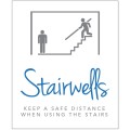 Stairwell Sign - Keep a Safe Distance When Using the Stairs