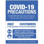 Coronavirus Precautions - 2m - Blue